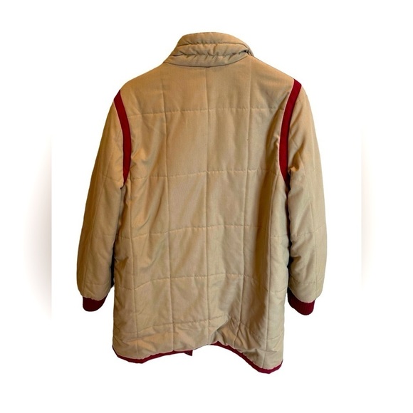 Mulberry Street Quilted Coat Women's 11/12 | Beige Insulated Button-Up Jacket | - Picture 2 of 3